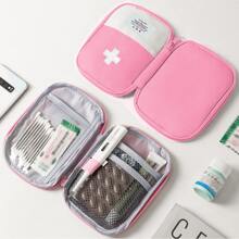 1pc Travel Home Portable Small Medicine Bag With The Small Medicine Bag Small Storage Bag Medicine Convenient Package Travel Essentials Travel Organizer For Beach Summer Vacation Back To School Medicine Bag Medicine Storage Bag Medicine Organizer First Aid Kit First Aid Bag Travel Accessories Travel Organizer Travel Essentials Travel Stuff Travelling Bag College Vacation Cruise Summer Holiday Essentials For Outdoor Camping Hiking Hunting - Multicolor - View 2