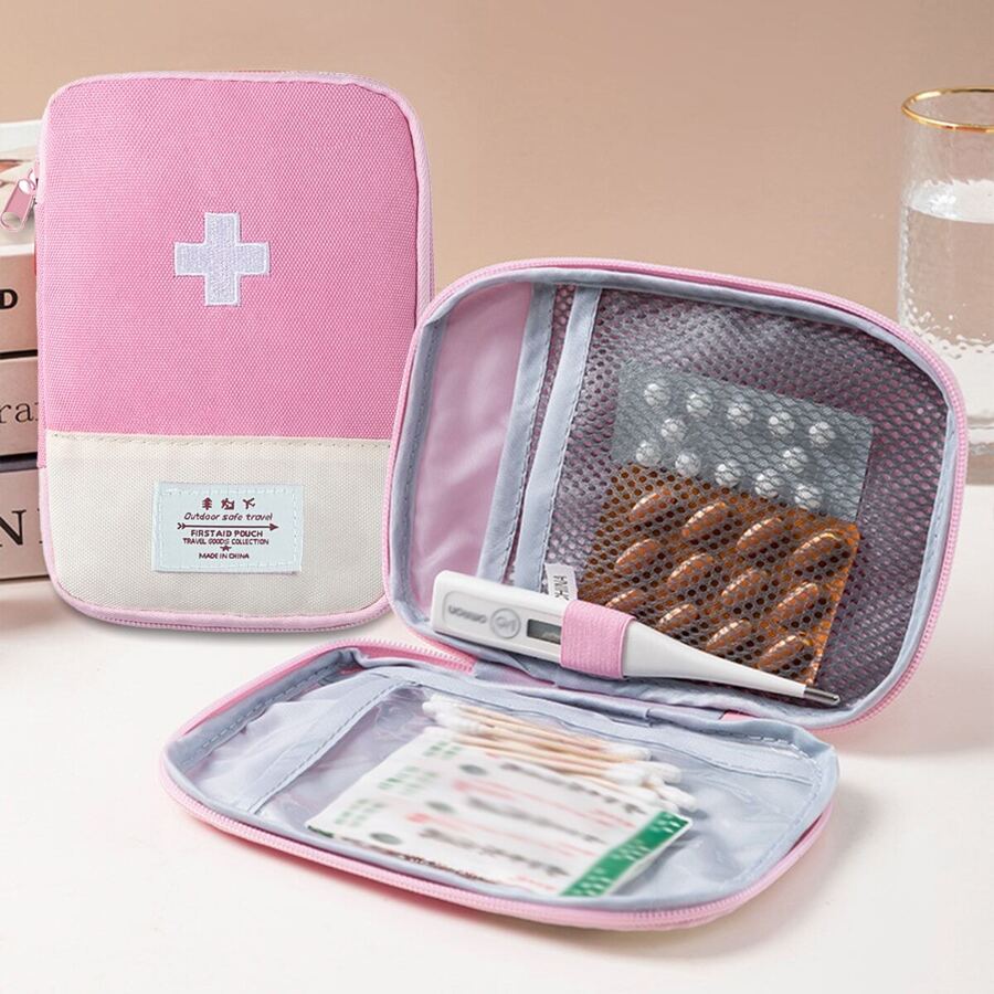 1pc Travel Home Portable Small Medicine Bag With The Small Medicine Bag Small Storage Bag Medicine Convenient Package Travel Essentials Travel Organizer For Beach Summer Vacation Back To School Medicine Bag Medicine Storage Bag Medicine Organizer First Aid Kit First Aid Bag Travel Accessories Travel Organizer Travel Essentials Travel Stuff Travelling Bag College Vacation Cruise Summer Holiday Essentials For Outdoor Camping Hiking Hunting - Multicolor - View 1