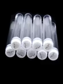 10 Cọ chuốt mi màu trắng đựng trong ống trong suốt, dùng một lần, cọ chuốt mascara, cọ chải mi kèm hộp chống bụi. Dụng cụ trang điểm mini, cọ kẻ lông mày, cọ tán phấn mắt, cọ chải mi, quà tặng kèm. - trắng - Xem 5