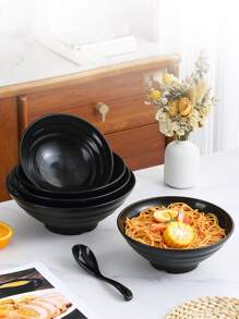 1pc Japanese Ramen Bowl Soup Bowl Christmas Gift - Black - View 5