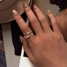 WOSTU 1入組新品到貨100%925純銀迷人的貓咪環適合女士原始精細的首飾類