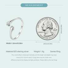 WOSTU 1入組新品到貨100%925純銀迷人的貓咪環適合女士原始精細的首飾類