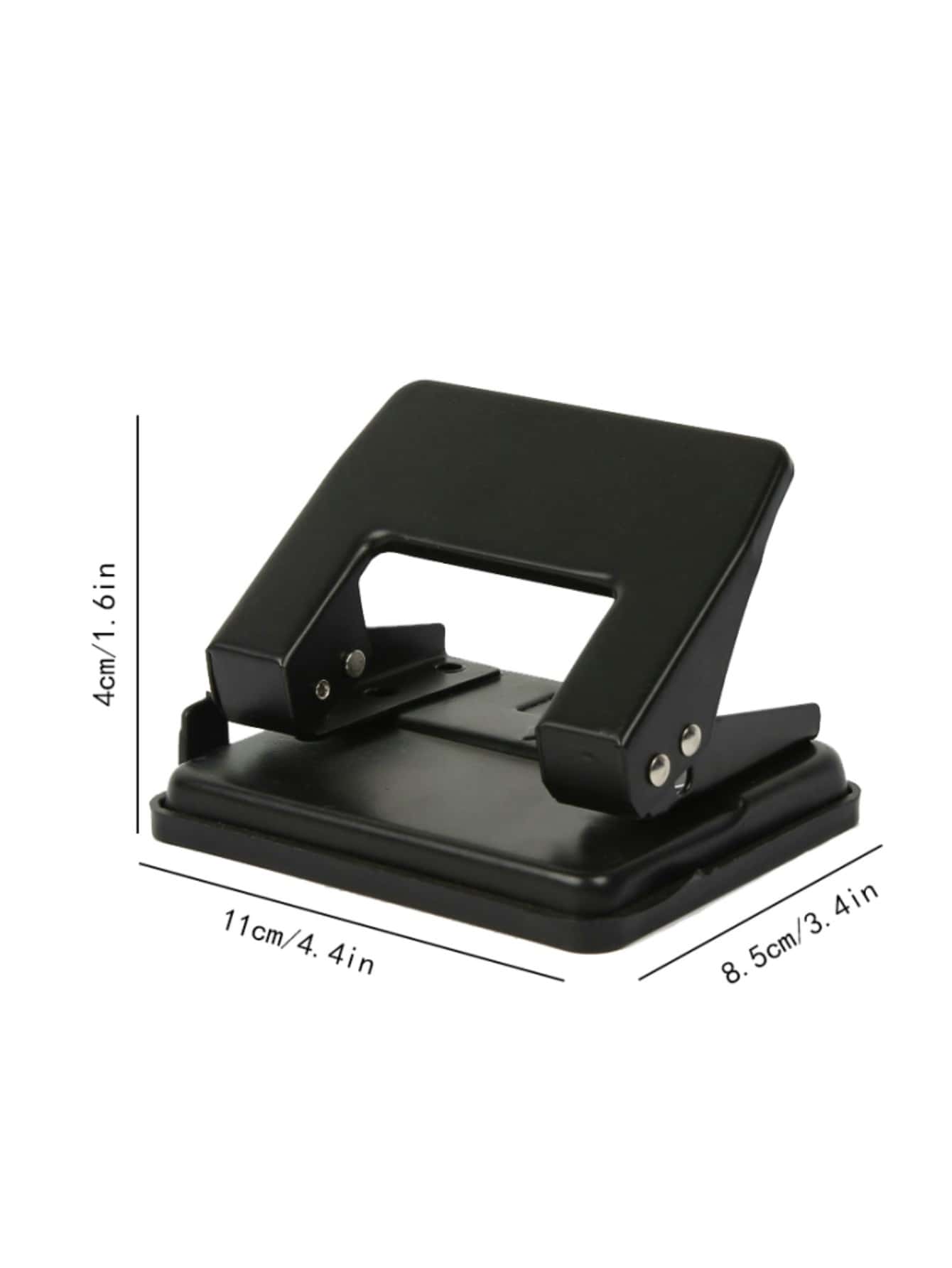 Rapesco 1015 Perforatrice a 2 Fori Professionale ALU 65, Metallo, Capacità 65 Fogli, Nero