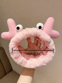 1 件创意可爱螃蟹设计毛绒水疗面部头带，用于化妆和洗脸，毛巾布发带瑜伽运动淋浴面部弹性头带，适合女孩和女士，护肤，房间装饰，家居装饰，卧室装饰，浴室，圣诞礼物，浴室装饰，旅行，旅行用品，婚礼，圣诞派对，妈妈礼物，家居，房间，家居装饰，圣诞礼物，送给妈妈的礼物，生日，粉色房间装饰，客厅装饰，卧室，男士礼物，爸爸礼物，蘑菇，新年，妈妈，配饰，送给爸爸的礼物，朋友，有趣的礼物 - 粉色 - 查看 3