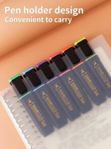 6/12pcs Fluorescent Highlighter Marker Pens, Multi-Color Neon Highlight Pens For Note Taking, Thick Tip, Suitable For Bullet Journals, Back To School - Multicolor - View 7