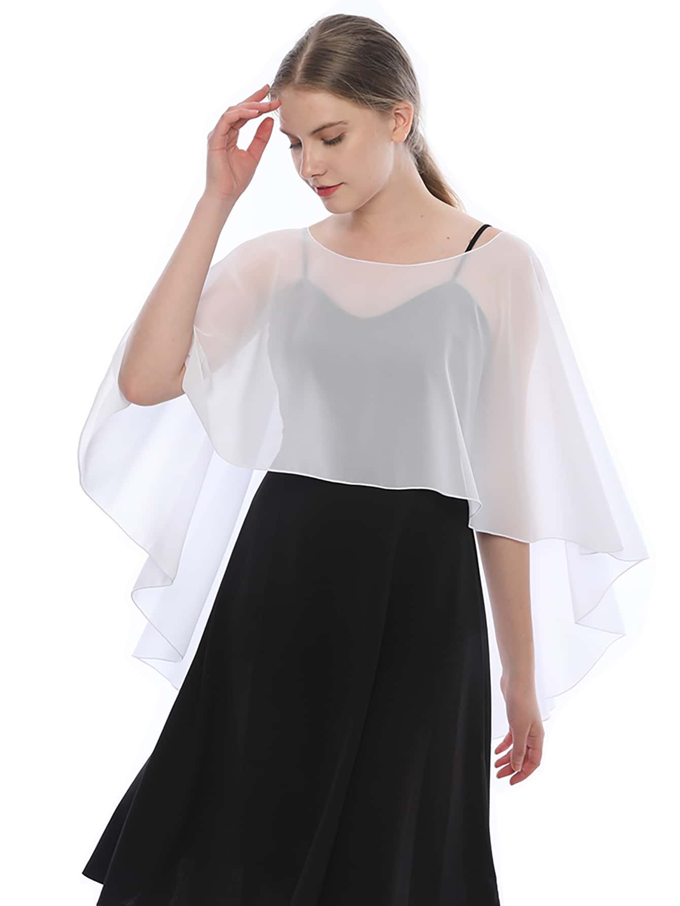 1 Pieza Elegante Y Versátil Chal Blanco Sólido Para Mujer, Adecuado Para Uso Diario - Blanco - Añade 1
