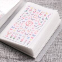100 Slots Empty Nail Art Stickers Storage Book Nail Art Decals Collecting Album Empty Display Book Collecting Holder Binder Book Plastic DIY Design Tools,Nail Supplies,Nail Tools,Nail Art Tools,Back To School,Nails,Nail Tools For Press On Nails - White - View 2