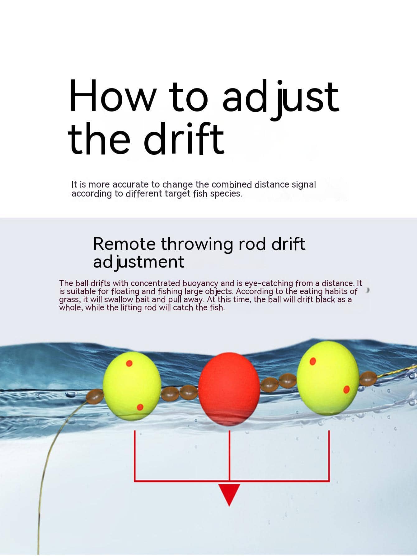 Lure Fishing Float Grass Carp Rig Set With 1m Leader, Complete Tench & Crucian Carp Line Set