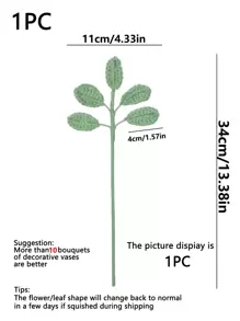 1/3PCS仿真针织毛线向日葵花束，家居花瓶装饰，餐厅，卧室插花，婚礼新娘手捧花，腕花，胸花DIY材料，生日派对装饰材料，情人节礼物，新年礼物 - 綠色 - 查看 2