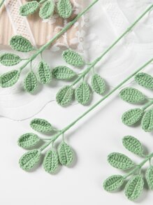 1/3PCS仿真针织毛线向日葵花束，家居花瓶装饰，餐厅，卧室插花，婚礼新娘手捧花，腕花，胸花DIY材料，生日派对装饰材料，情人节礼物，新年礼物 - 綠色 - 查看 1