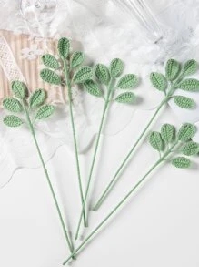 1/3PCS仿真针织毛线向日葵花束，家居花瓶装饰，餐厅，卧室插花，婚礼新娘手捧花，腕花，胸花DIY材料，生日派对装饰材料，情人节礼物，新年礼物 - 綠色 - 查看 5