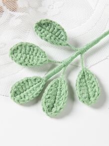 1/3PCS仿真针织毛线向日葵花束，家居花瓶装饰，餐厅，卧室插花，婚礼新娘手捧花，腕花，胸花DIY材料，生日派对装饰材料，情人节礼物，新年礼物 - 綠色 - 查看 6