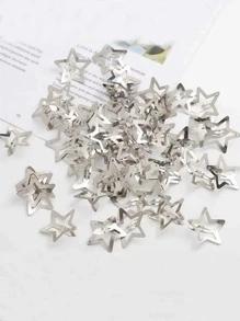 30入組女式金屬銀色星形髮夾,適用於日常使用,y2k風格街頭穿搭 - 銀色 - 查看 3