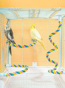 1 件 U 型鸟类玩具爬绳可折叠鸟栖木适用于各种鸟笼