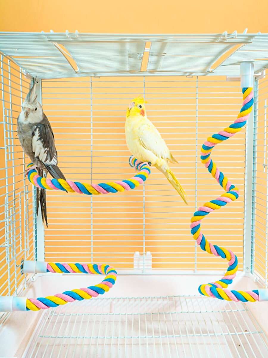 1 件 U 型鸟类玩具爬绳可折叠鸟栖木适用于各种鸟笼