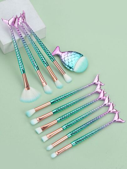 11 Stücke Fischgräten-Makeup-Pinselset mit Farbverlauf, Pinselset, Makeup-Pinsel-Kit, Make-up-Pinselset, komplettes Make-up-Set, Makeup-Pinselset, komplettes Makeup-Set, Pinselset, Makeup-Pinselset, Makeup-Geschenkset, Set, Werbegeschenke, professionelle Makeup-Pinsel, komplettes Makeup-Set