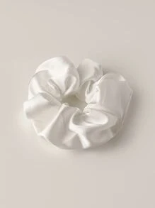 2pcs Women's Soft And Smooth Imitated Silk Hair Scrunchies Set With High Elasticity, Luxury And Versatile, Black And White Colors Casual,Hair Accessories,Ponytail ,Hair Elastics,Hair Rope,Hair Ties, Hair Bobbles ,Gym Sport Outfit Head Accessories - Multicolor - View 5