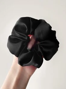 2pcs Women's Soft And Smooth Imitated Silk Hair Scrunchies Set With High Elasticity, Luxury And Versatile, Black And White Colors Casual,Hair Accessories,Ponytail ,Hair Elastics,Hair Rope,Hair Ties, Hair Bobbles ,Gym Sport Outfit Head Accessories - Multicolor - View 4