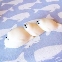 Seal Shaped Squishy Stress Relief Toy - White - View 9