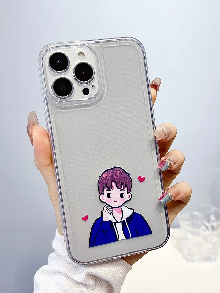 Figure Graphic Clear Phone Case - Clear - View 1