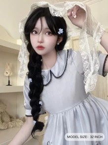 alicegarden 1 Synthetic Heat-Resistant ,Wavy Wigs Black Wig , Curly Bangs ,32 Inches Long, Fully Machine Woven Daily Natural Realistic Wig (Excluding Accessories) - màu đen - Xem 2