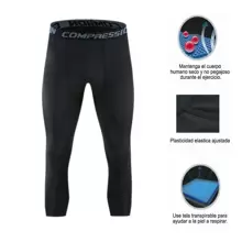 leggins deportivos Secado Rápido licras deportivas 2pz traje - Negro - Ver 4