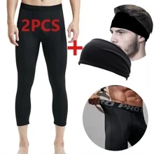 leggins deportivos Secado Rápido licras deportivas 2pz traje - Negro - Ver 1