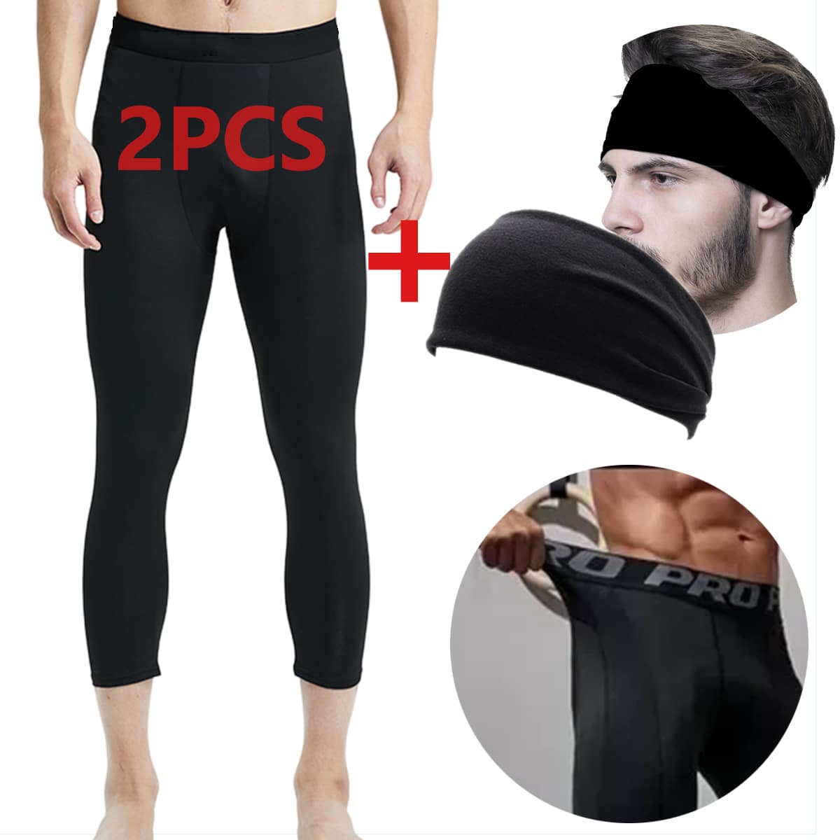 leggins deportivos Secado Rápido licras deportivas 2pz traje - Negro - Ver 1
