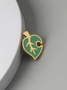 1pc Men's Leaf Shaped Badge Brooch Decoration - Multicolor - View 2