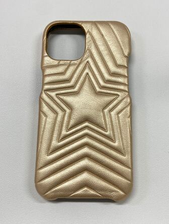 SHEIN X Jess Skórzane etui na telefon z nadrukiem gwiazdy kompatybilne z Apple Iphone 14/13/12 Series, pół owinięte twardą obudową kompatybilną z iPhonem 11, modny design kompatybilny z iPhonem 14 Plus/13 Pro, odporna na wstrząsy obudowa dla mężczyzn i kobiet