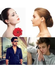 12 对时尚不锈钢 CZ 耳钉 男式耳环套装 女式耳环 男孩耳洞耳环 - 12 對 CZ 耳釘圈形耳環套裝 - 查看 3