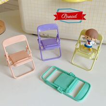 Cute Chair Model Foldable Desktop Decoration Phone Stand Pink - Pink - View 2