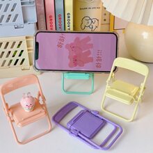 Cute Chair Model Foldable Desktop Decoration Phone Stand Pink - Pink - View 3