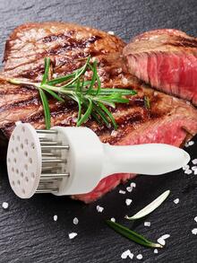 1入肉質軟化器,牛排錘,帶孔肉針,適用於家庭烹飪 - 白色 - 查看 3