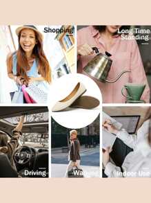 Women Comfort Flats Round Toe Ballet Flats Slip On Walking Flat Shoes - trắng - Xem 6