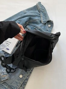 1 szt Modny Jednolity kolor Skóra  Torba na talię , Wszechstronny Ramię & Torba typu Crossbody Zabytkowy Siodło Torba na talię PU Skóra Teksturowane Saszetka nerka  Wszechstronny Moda Torby naramienne