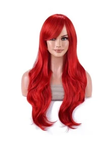 Anime Cosplay Wig Long Curly Hair 70cm, For Multiple Characters - Red - View 3