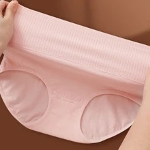 Braguitas de mujeres cómodo adecuado triángulo puro color transpirable - Rosa Pálido - Ver 2