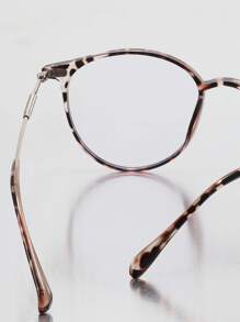 1pc Unisex Round Frame Lightweight Casual Eyeglasses - Multicolor - View 5