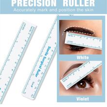 2 Sets White Tattoo & Permanent Makeup Skin Marker Pens, Eyebrow Pencils & Positioning Measuring Tool For Plastic Surgery,Makeup,Cheap,Room Decor,Vanity,Travel,Bedroom,Makeup Accessories