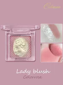 COLORROSE Shimmering Blush Powder, Luminous Pearl Glow, Lightweight And Smooth, Combines Blush And Highlighter For A Refined Complexion Makeup - 1021腮紫色 - 查看 10