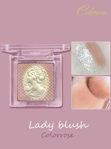 COLORROSE Shimmering Blush Powder, Luminous Pearl Finish, Lightweight And Smooth, Combines Blush And Highlighter For A Refined Complexion Makeup - 1022咖豆沙 - 查看 10