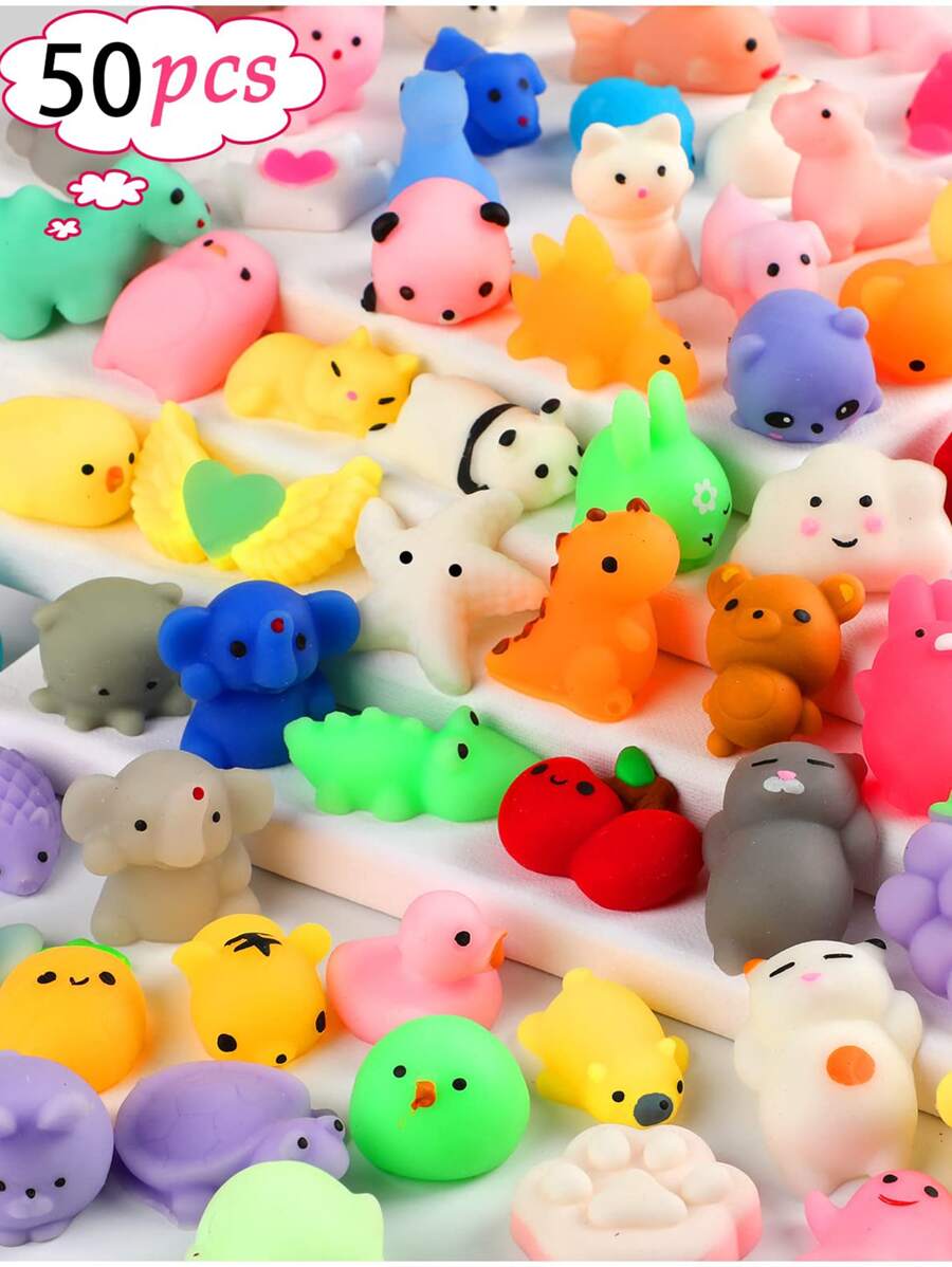 50pcs Random Style Mochi Squishy Toys - Multicolor - View 1