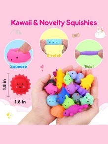 50pcs Random Style Mochi Squishy Toys - Multicolor - View 2