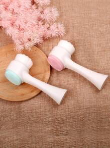 1 cái 2 trong1 Silicone Hai bên Bàn chải làm sạch da mặt & 1 Miếng Trang trí Bow Băng đô tắm Mềm mại Dễ thương Dây buộc tóc trong bồn tắm Đối với Phòng tắm Và Trang điểm - Nhiều màu - Xem 4
