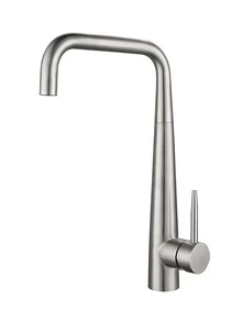 Kitchen Stainless Steel Faucet For Washing Vegetables Or Dishes, With Rotatable Cold And Hot Water Spout For Sink Basin - Grey - View 3