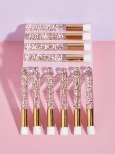 10 st ögonfransrengöringsborste, glitterhandtag enfärgad rengöringsborste för fransar, näsa och porer djuprengörande borste lämplig för ansiktsrengöring skala bort pormaskborste verktyg, hudvård, rumsinredning, heminredning, sovrumsinredning, badrum, julklappar, badrumsinredning, resor, resesaker, bröllop, julfest, mammapresenter, hem, rum, husinredning, julklapp, presenter till mamma, födelsedag, rosa rumsinredning, vardagsrumsinredning, sovrum, presenter till män, pappapresenter, svamp, nyår, mamma, accessoarer, presenter till pappa, vänner, rolig present