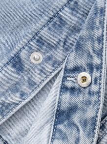 Balabala 男大童翻蓋口袋前排扣牛仔夾克