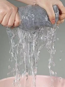 5pcs Kitchen Cleaning Dishcloth, Soft Fiber Dish Towel, Thickened, Absorbent, Oil-removal - Grey - View 3