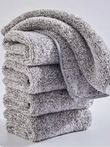 5pcs Kitchen Cleaning Dishcloth, Soft Fiber Dish Towel, Thickened, Absorbent, Oil-removal - Grey - View 6